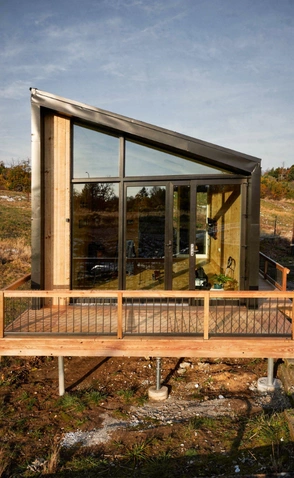 Modern ADU exterior with large windows in Dallas Texas by Go ADU Dallas