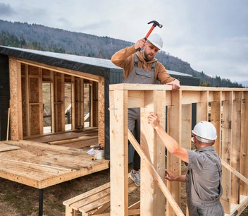 Dallas ADU builders installing custom framing by Go ADU Dallas